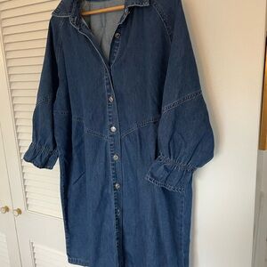 Source Unknown Blue Denim Dress